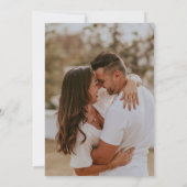 Invitation Rose rose Floral Black Engagement Party Photo (Dos)