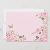Invitation Rose Rose Floral Or Tiara Butterfly Quinceanera (Dos)