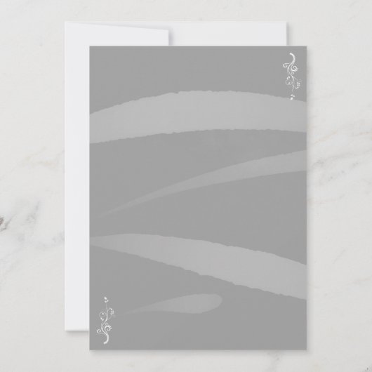 Invitation Rose rose florale rayures 50e anniversaire (Dos)