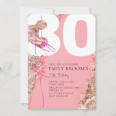 Invitation Rose Rose Gold 30e fête d'anniversaire (Devant)