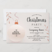 Invitation Rose Rose Gold Parties scintillant Corporate Holid (Devant)