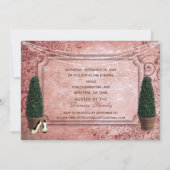 Invitation Rose Rose Gold Topiaire Jardin Quinceañera (Dos)