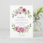 Invitation Rose rose Hydrangea Floral Arch Fête des mariées (Debout devant)