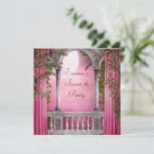Invitation Rose Rose Jardin Rose Doux rose 16 Partie (Debout devant)