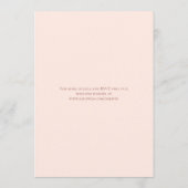 Invitation Rose rose mariage moderne rose saumonée Enregistre (Dos)