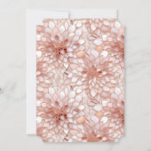 Invitation Rose Rose Or Blanc Baby shower Floral (Dos)