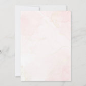 Invitation Rose rose pâle Floral Première Communion sainte (Dos)