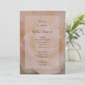 Invitation Rose rose pâle Floral Sweet 16 Anniversaire (Debout devant)
