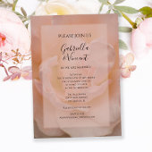 Invitation Rose rose pâle Mariage