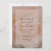 Invitation Rose rose pâle Mariage floral (Devant)