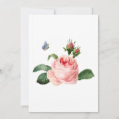 Invitation Rose Rose Pâle Mariage Shower (Dos)