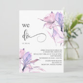 Invitation *~* Rose rose pâle rose floral RSVP AR15 QR MARIAG (Debout devant)