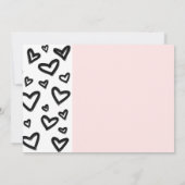 Invitation Rose rose Parties scintillant & Coeurs Anniversair (Dos)