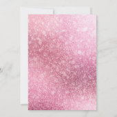 Invitation Rose Rose Parties scintillant or Quinceanera avec  (Dos)