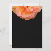 Invitation Rose rose Peach rose rose sur le Mariage noir (Dos)