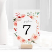 Invitation Rose Rose & Peonies Mariage de Bohême Numéro de ta