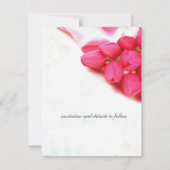 Invitation rose rose pink pour réserver la date (Dos)