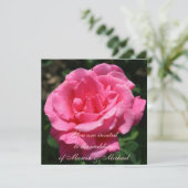 Invitation Rose rose profonde magnifique (Debout devant)