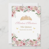 Invitation Rose rose Quinceañera Floral (Dos)