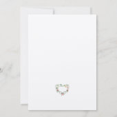 Invitation Rose rose romantique florale (Dos)