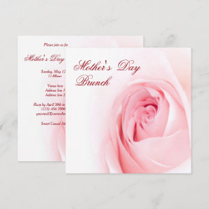 Invitation Rose Rose Romantique Rose Douce Fête des Mères