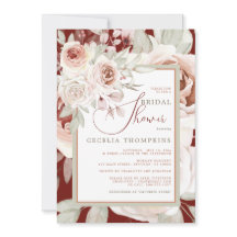 Rose rose romantique sur douche de mariée bordeaux