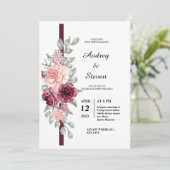 Invitation Rose rose rose (Debout devant)