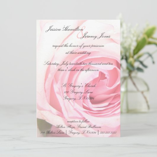 Invitation Rose rose rose (Debout devant)