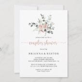 Invitation Rose rose rose classique Couples Floral Douche (Devant)