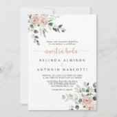 Invitation Rose rose rose classique Nuestra Boda (Devant)