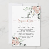 Invitation Rose rose rose classique Sip et voir (Devant)