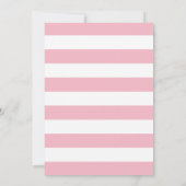 Invitation Rose rose rose rayures rose fête de graduation (Dos)