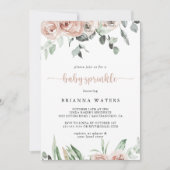 Invitation Rose rose rose rose classique arrosé (Devant)