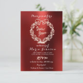 Invitation Rose rose rose rose Fête des mariées à couronne de (Debout devant)