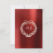 Invitation Rose rose rose rose Fête des mariées à couronne de (Dos)