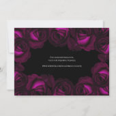 Invitation Rose rose rose rose foncée Gothique Mariage élégan (Dos)