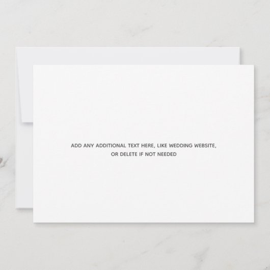 Invitation Rose Rose Rose Rose Or mariage floral Enregistrer (Dos)