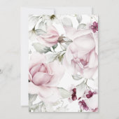 Invitation Rose rose rose rose pâle C'est un Baby shower fémi (Dos)