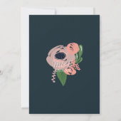 Invitation Rose rose rose rose vierge de verdure Mariage bota (Dos)