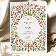 Rose rose verdoyante Jardin Vintage Mariage