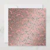 Invitation Rose rose victorien or Fête des mariées florale (Dos)