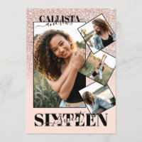 Rose rose vierge Parties scintillant or quatre Pho