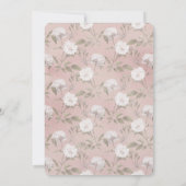 Invitation Rose rose vif blanc Floral romantique Mariage (Dos)