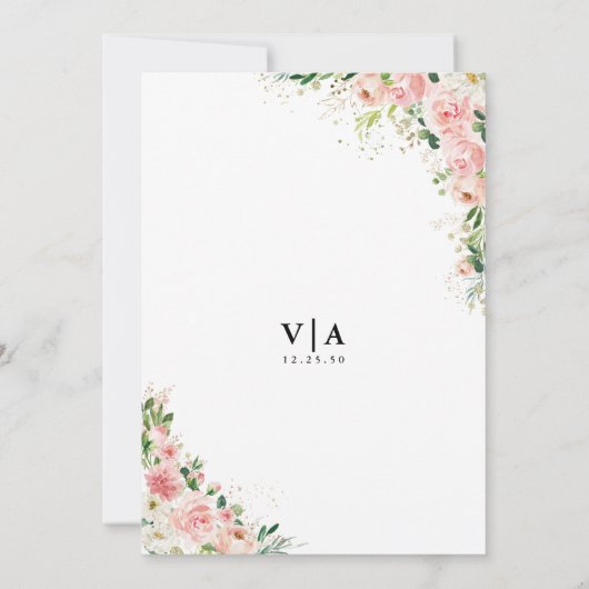 Invitation Rose Rose Vive Or La Nuit Avant L'Invitation (Dos)