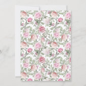 Invitation Rose Roses Qu'est-ce que dans votre jeu de Fête de (Dos)