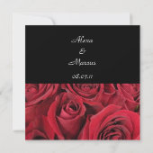 Invitation Rose rouge (Dos)