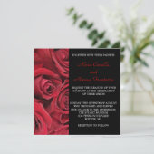 Invitation Rose rouge (Debout devant)