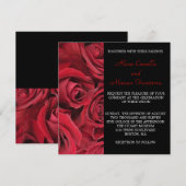 Invitation Rose rouge (Devant / Derrière)
