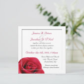 Invitation Rose rouge (Debout devant)