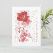 Invitation Rose Rouge (Debout devant)